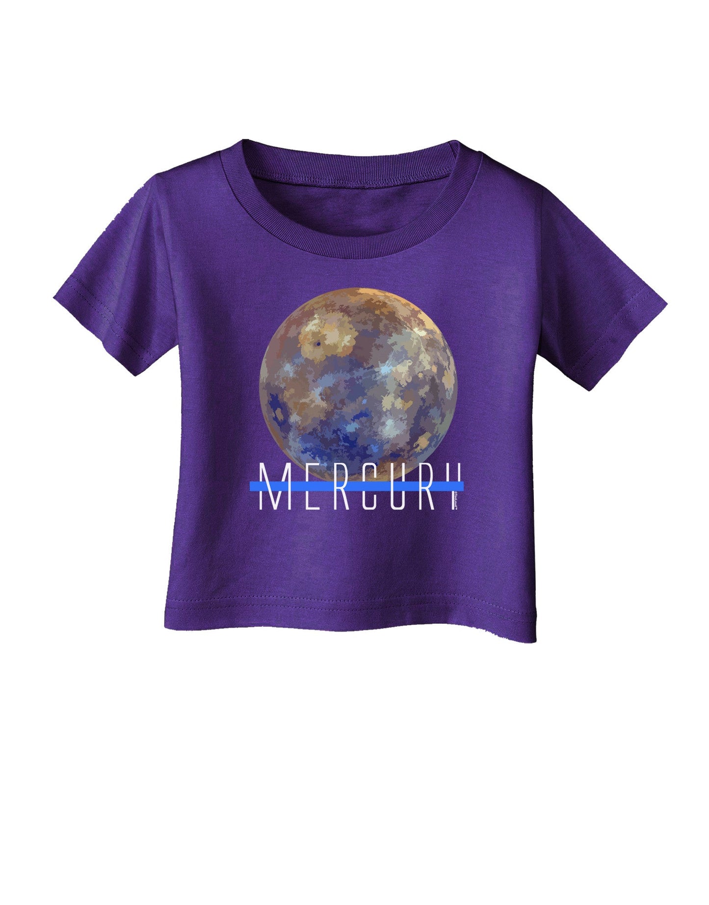 Planet Mercury Text Infant T-Shirt Dark-Infant T-Shirt-TooLoud-Purple-06-Months-Davson Sales