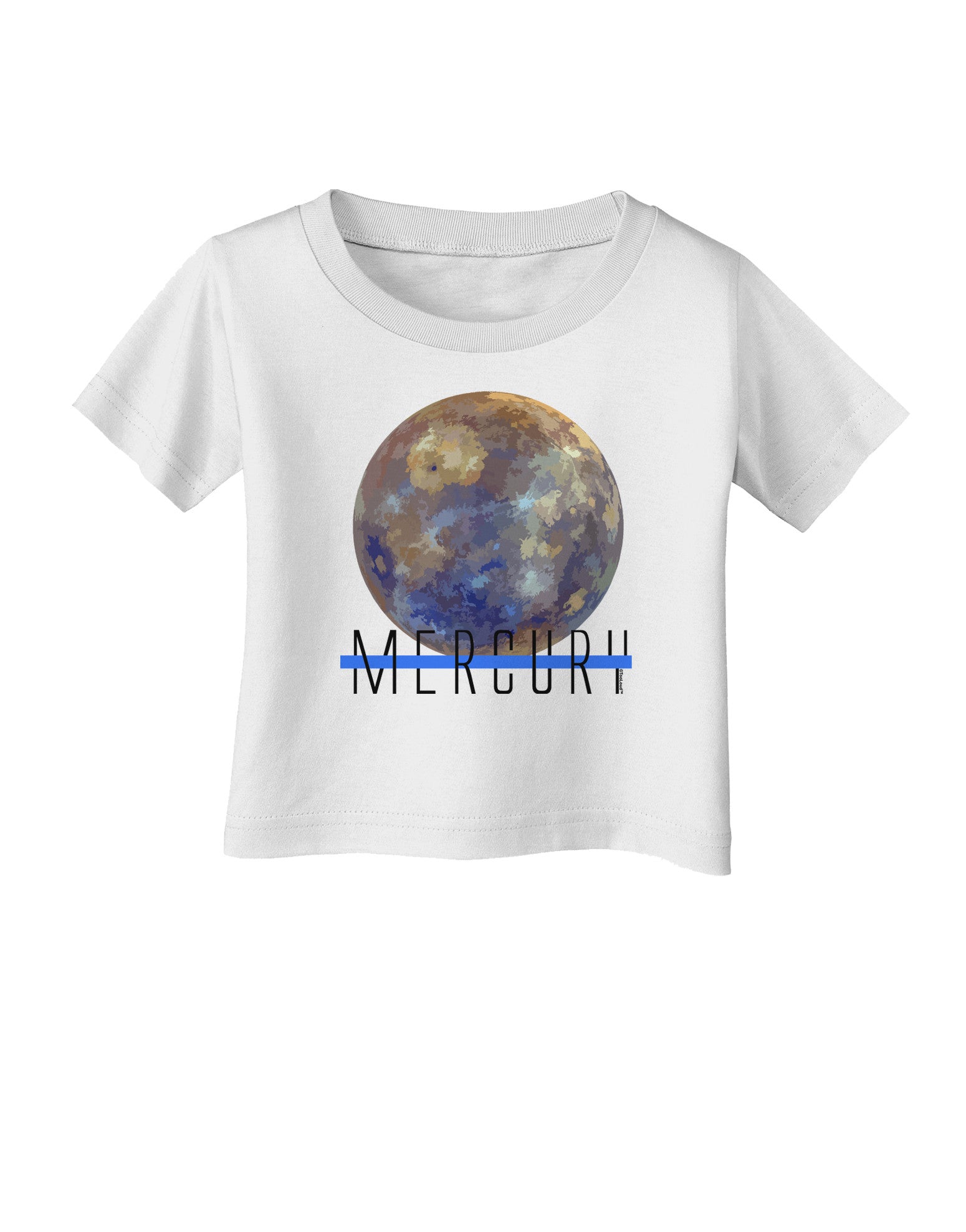 Planet Mercury Text Infant T-Shirt-Infant T-Shirt-TooLoud-White-06-Months-Davson Sales