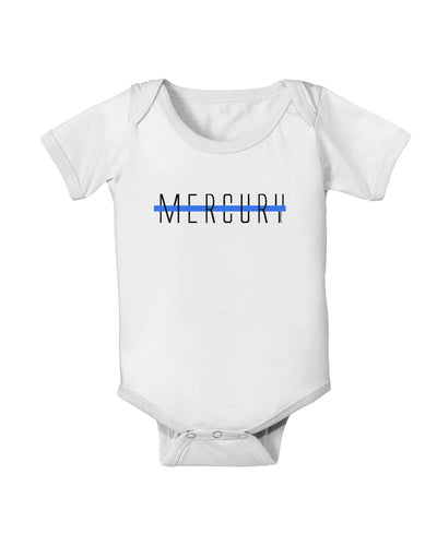 Planet Mercury Text Only Baby Romper Bodysuit-Baby Romper-TooLoud-White-06-Months-Davson Sales