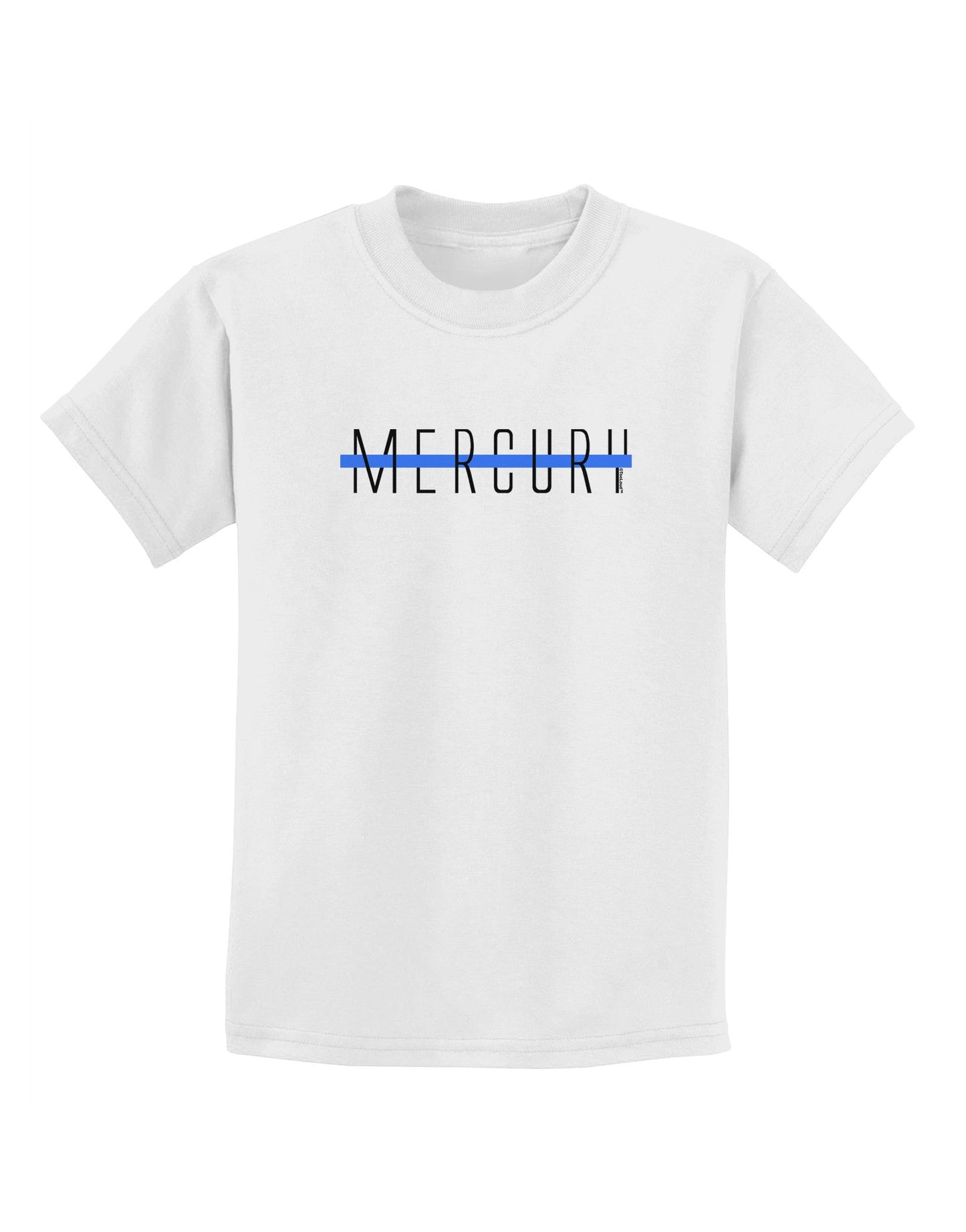 Planet Mercury Text Only Childrens T-Shirt-Childrens T-Shirt-TooLoud-White-X-Small-Davson Sales
