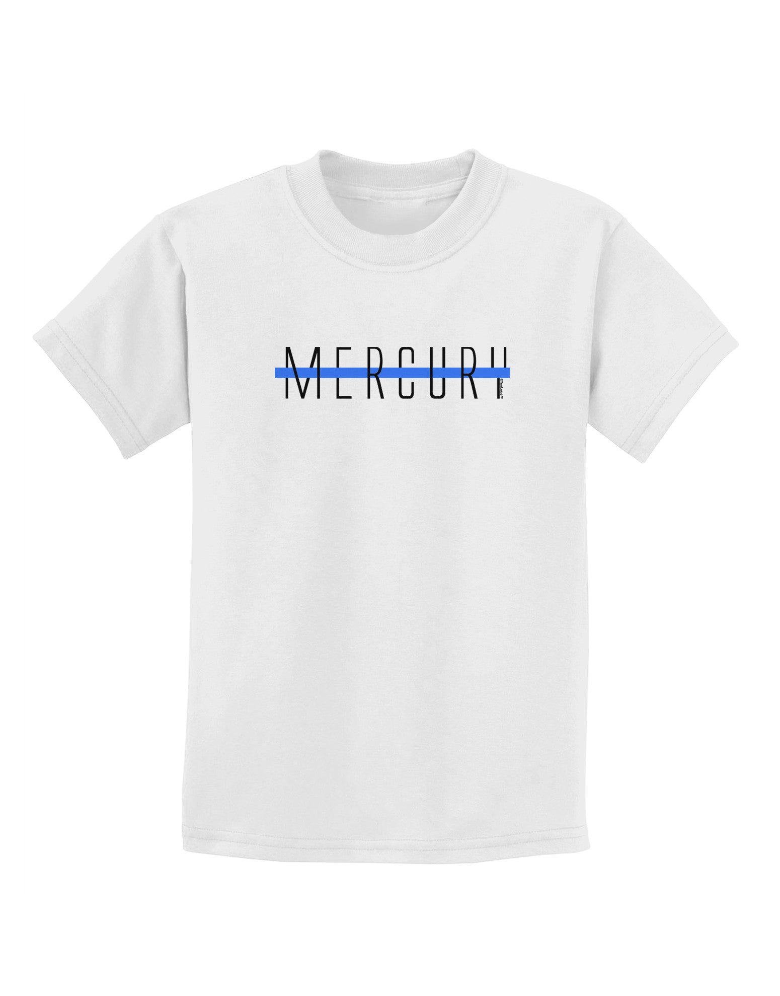 Planet Mercury Text Only Childrens T-Shirt-Childrens T-Shirt-TooLoud-White-X-Small-Davson Sales