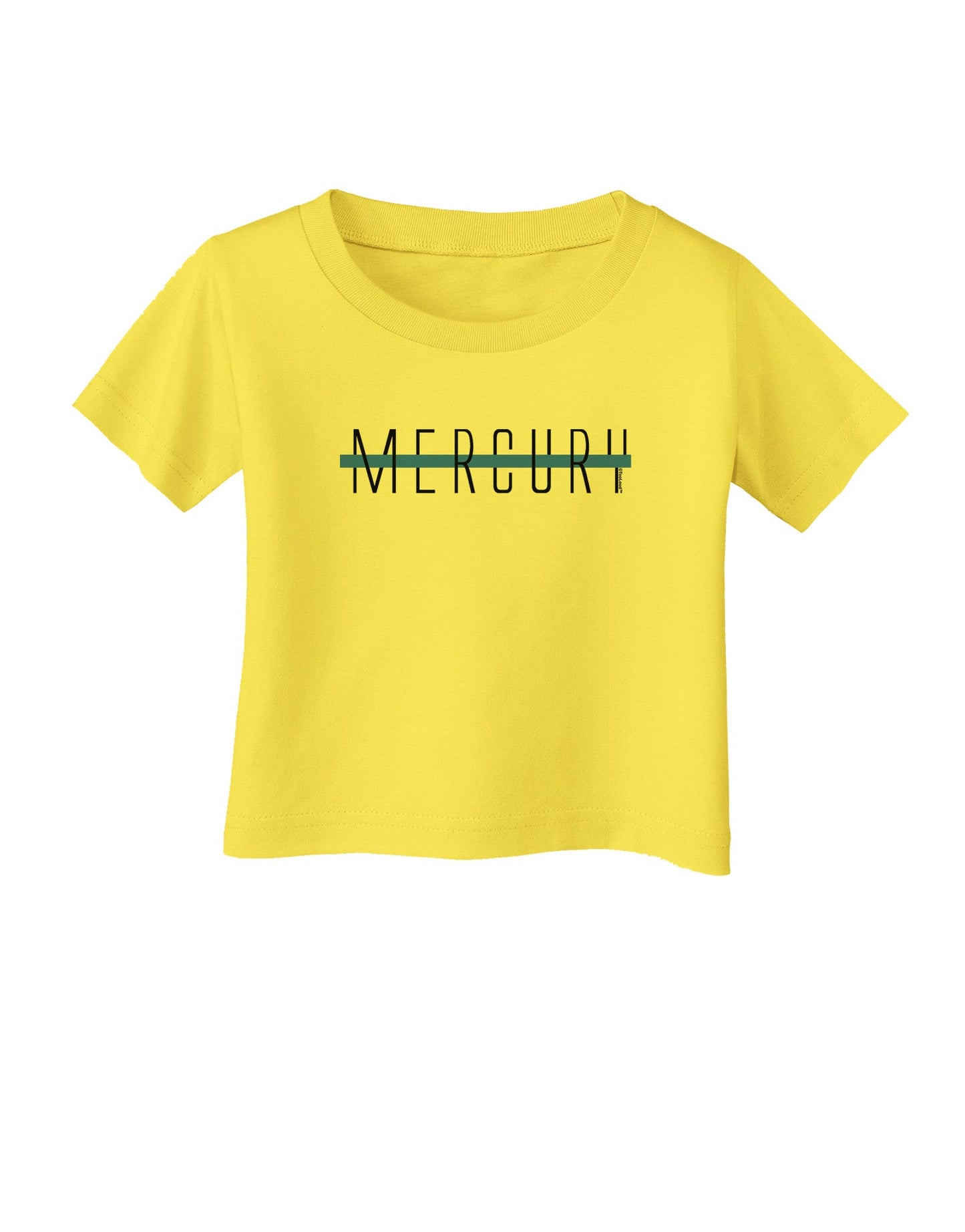 Planet Mercury Text Only Infant T-Shirt-Infant T-Shirt-TooLoud-Yellow-06-Months-Davson Sales