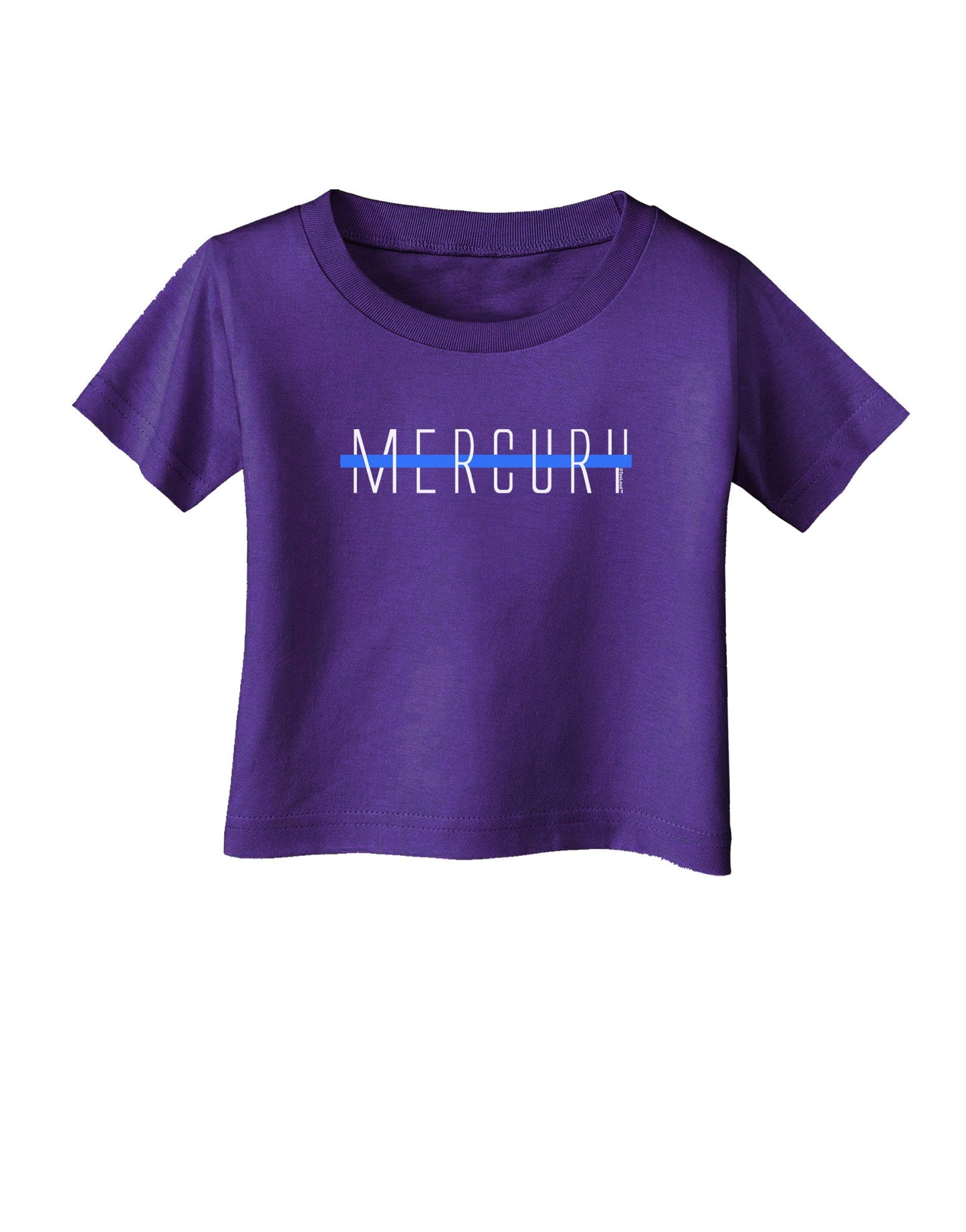 Planet Mercury Text Only Infant T-Shirt Dark-Infant T-Shirt-TooLoud-Purple-06-Months-Davson Sales