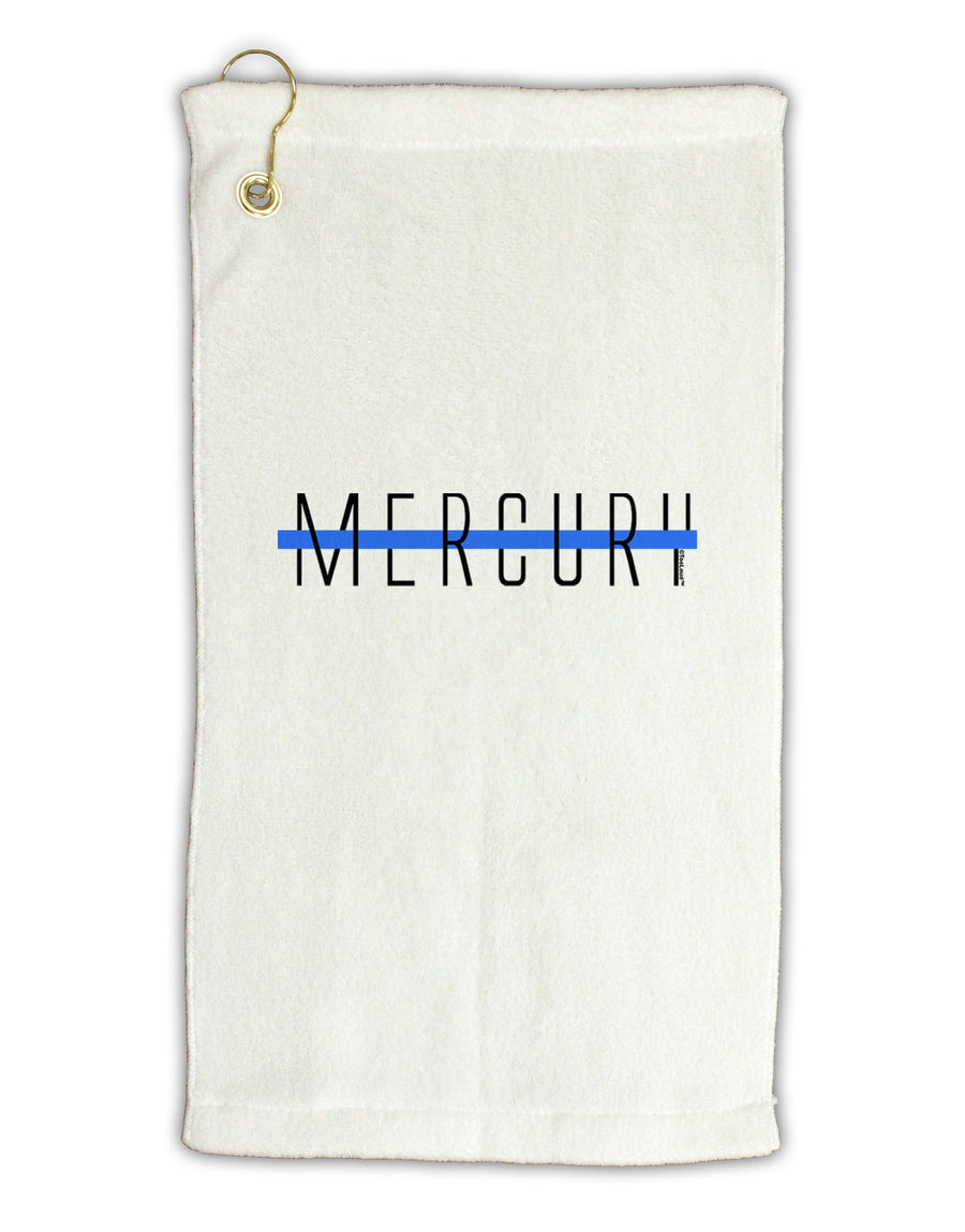 Planet Mercury Text Only Micro Terry Gromet Golf Towel 16 x 25 inch by TooLoud-Golf Towel-TooLoud-White-Davson Sales