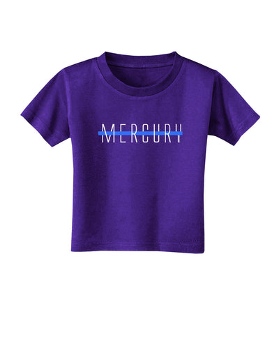 Planet Mercury Text Only Toddler T-Shirt Dark-Toddler T-Shirt-TooLoud-Purple-2T-Davson Sales