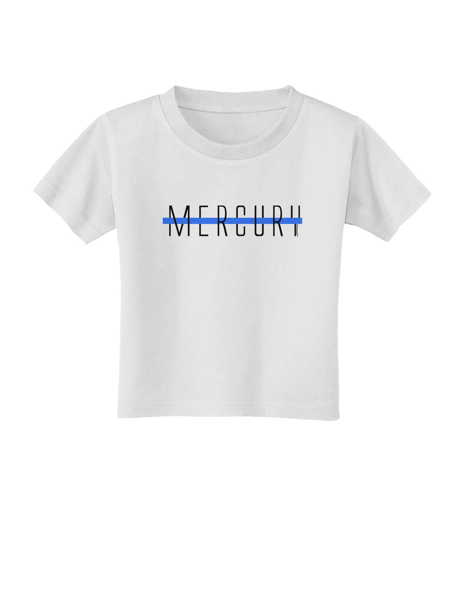 Planet Mercury Text Only Toddler T-Shirt-Toddler T-Shirt-TooLoud-White-2T-Davson Sales