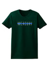 Planet Mercury Text Only Womens Dark T-Shirt-TooLoud-Forest-Green-Small-Davson Sales