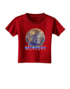 Planet Mercury Text Toddler T-Shirt Dark-Toddler T-Shirt-TooLoud-Red-2T-Davson Sales