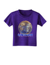 Planet Mercury Text Toddler T-Shirt Dark-Toddler T-Shirt-TooLoud-Purple-2T-Davson Sales