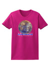 Planet Mercury Text Womens Dark T-Shirt-TooLoud-Hot-Pink-Small-Davson Sales