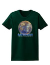 Planet Mercury Text Womens Dark T-Shirt-TooLoud-Forest-Green-Small-Davson Sales