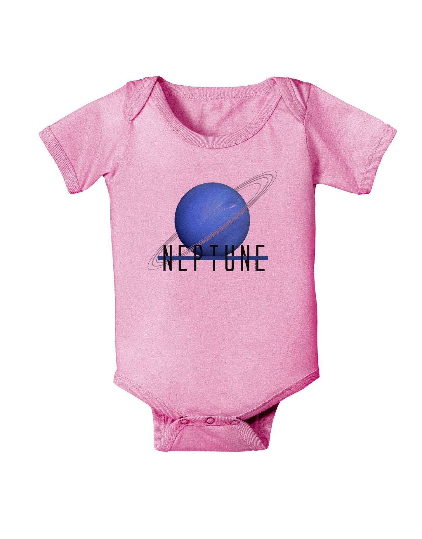Planet Neptune Text Baby Romper Bodysuit-Baby Romper-TooLoud-Pink-06-Months-Davson Sales
