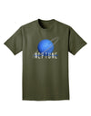 Planet Neptune Text Dark Adult Dark T-Shirt-Mens T-Shirt-TooLoud-Military-Green-Small-Davson Sales