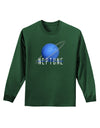 Planet Neptune Text Dark Adult Long Sleeve Dark T-Shirt-TooLoud-Dark-Green-Small-Davson Sales