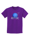 Planet Neptune Text Dark Childrens Dark T-Shirt-Childrens T-Shirt-TooLoud-Purple-X-Small-Davson Sales