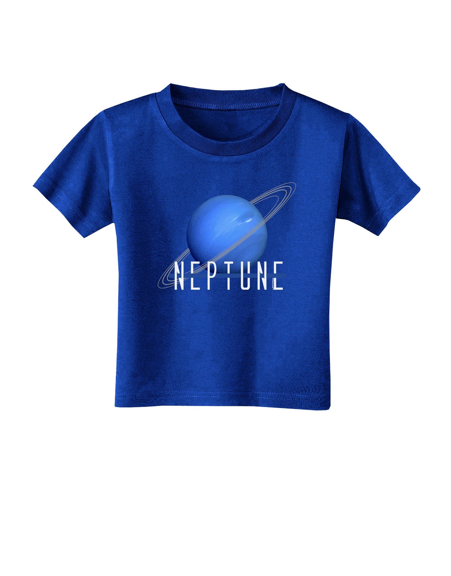 Planet Neptune Text Dark Toddler T-Shirt Dark-Toddler T-Shirt-TooLoud-Royal-Blue-2T-Davson Sales