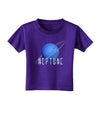 Planet Neptune Text Dark Toddler T-Shirt Dark-Toddler T-Shirt-TooLoud-Purple-2T-Davson Sales