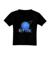 Planet Neptune Text Dark Toddler T-Shirt Dark-Toddler T-Shirt-TooLoud-Black-2T-Davson Sales