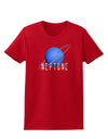 Planet Neptune Text Dark Womens Dark T-Shirt-TooLoud-Red-X-Small-Davson Sales