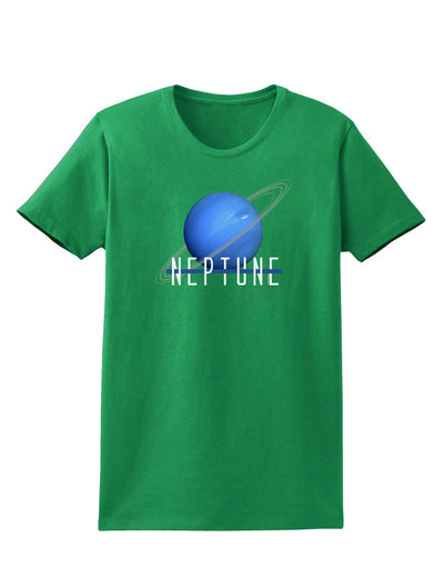 Planet Neptune Text Dark Womens Dark T-Shirt-TooLoud-Kelly-Green-X-Small-Davson Sales