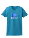 Planet Neptune Text Dark Womens Dark T-Shirt-TooLoud-Turquoise-X-Small-Davson Sales