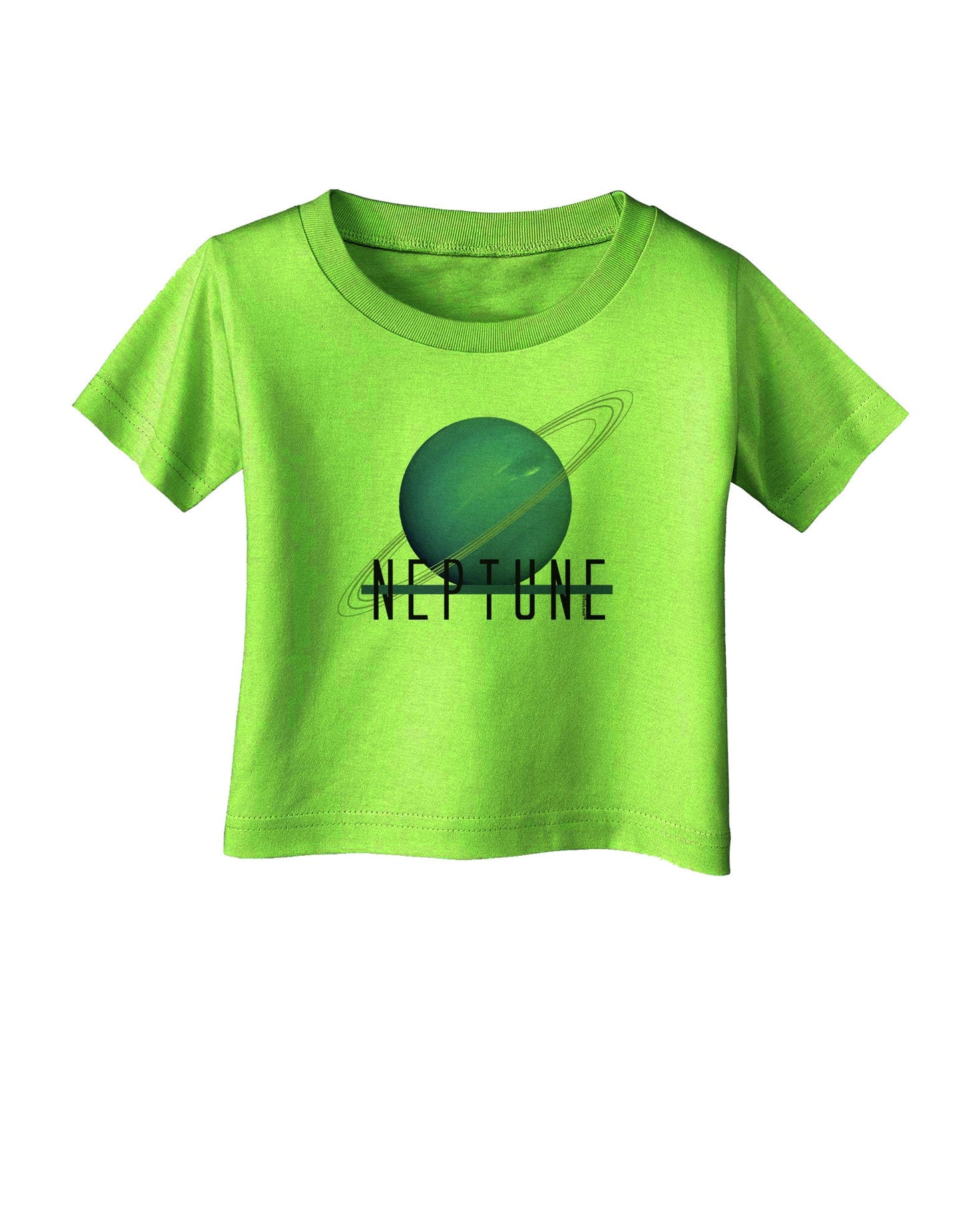 Planet Neptune Text Infant T-Shirt-Infant T-Shirt-TooLoud-Lime-Green-06-Months-Davson Sales