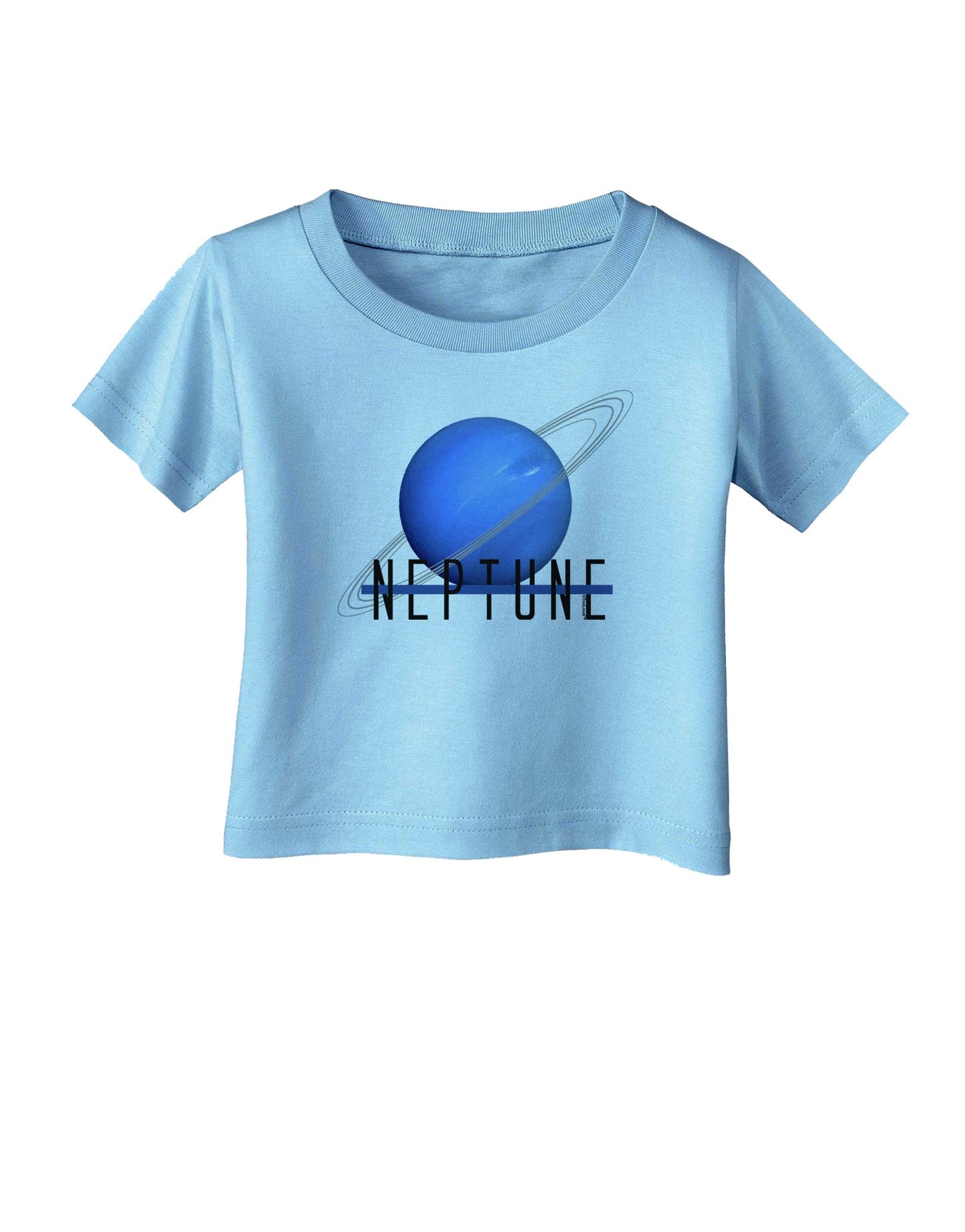 Planet Neptune Text Infant T-Shirt-Infant T-Shirt-TooLoud-Aquatic-Blue-06-Months-Davson Sales