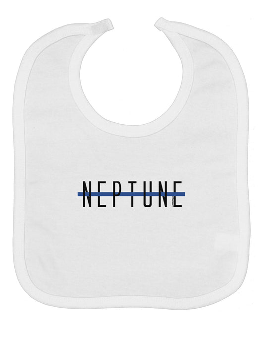 Planet Neptune Text Only Baby Bib