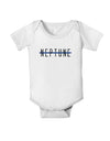 Planet Neptune Text Only Baby Romper Bodysuit-Baby Romper-TooLoud-White-06-Months-Davson Sales