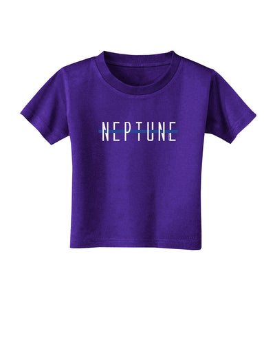 Planet Neptune Text Only Dark Toddler T-Shirt Dark-Toddler T-Shirt-TooLoud-Purple-2T-Davson Sales