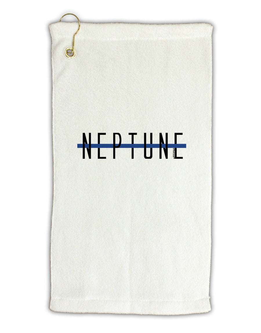 Planet Neptune Text Only Micro Terry Gromet Golf Towel 16 x 25 inch by TooLoud-Golf Towel-TooLoud-White-Davson Sales