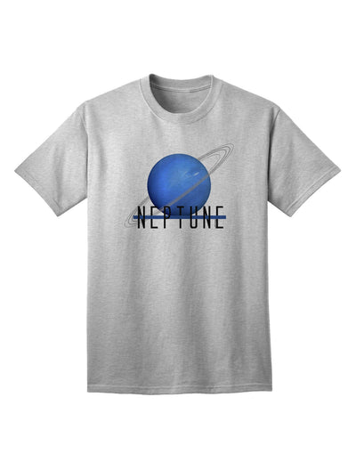 Planet Neptune Text - Premium Adult T-Shirt for Space Enthusiasts-Mens T-shirts-TooLoud-AshGray-Small-Davson Sales