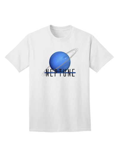 Planet Neptune Text - Premium Adult T-Shirt for Space Enthusiasts-Mens T-shirts-TooLoud-White-Small-Davson Sales