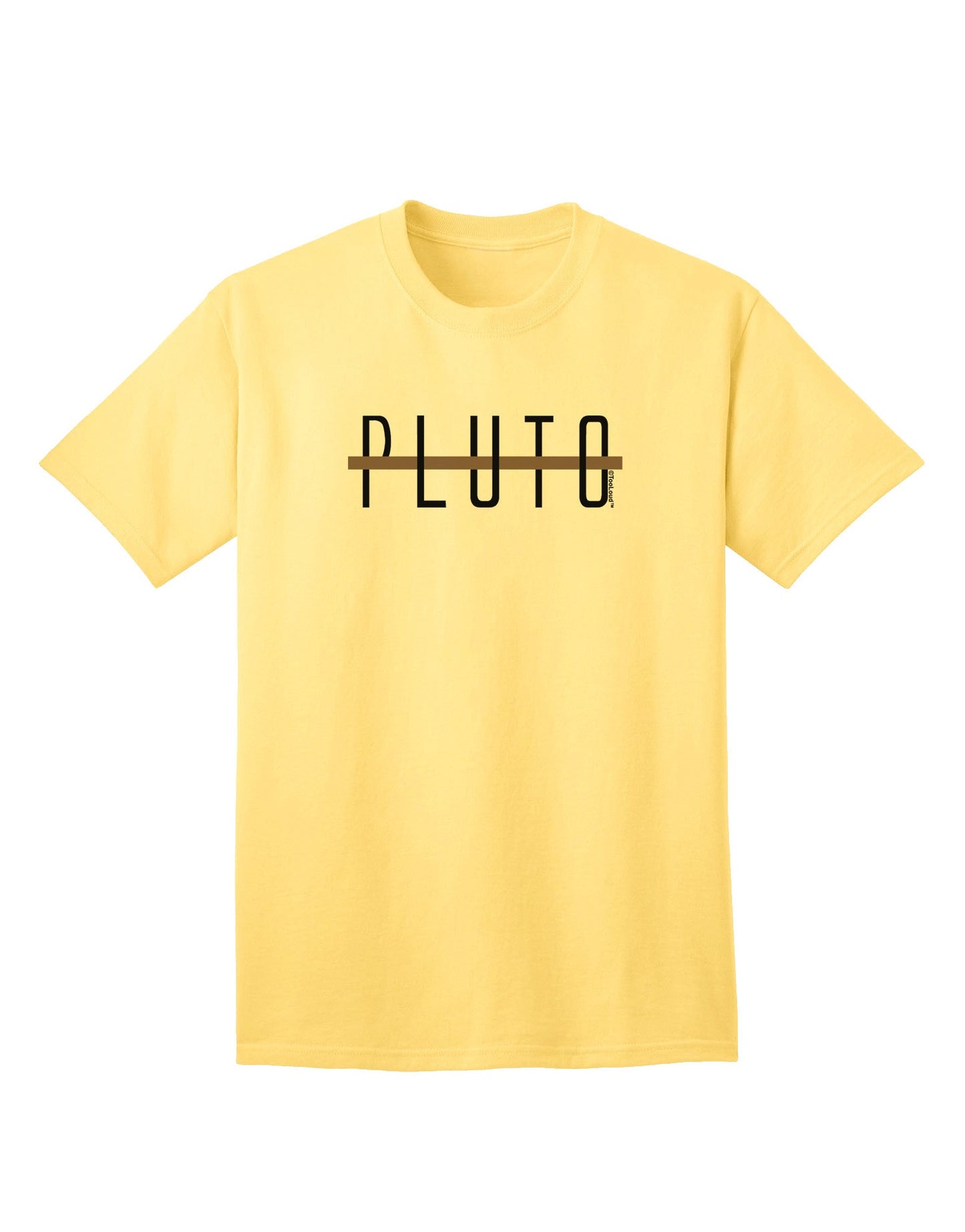 Planet Pluto - Premium Text-Only Design for Adults T-Shirt Collection-Mens T-shirts-TooLoud-Yellow-Small-Davson Sales