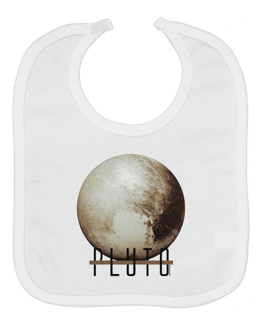 Planet Pluto Text Baby Bib