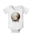 Planet Pluto Text Baby Romper Bodysuit-Baby Romper-TooLoud-White-06-Months-Davson Sales