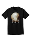 Planet Pluto Text Dark Adult Dark T-Shirt-Mens T-Shirt-TooLoud-Black-Small-Davson Sales