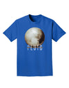 Planet Pluto Text Dark Adult Dark T-Shirt-Mens T-Shirt-TooLoud-Royal-Blue-Small-Davson Sales