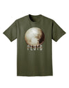 Planet Pluto Text Dark Adult Dark T-Shirt-Mens T-Shirt-TooLoud-Military-Green-Small-Davson Sales