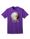 Planet Pluto Text Dark Adult Dark T-Shirt-Mens T-Shirt-TooLoud-Purple-Small-Davson Sales