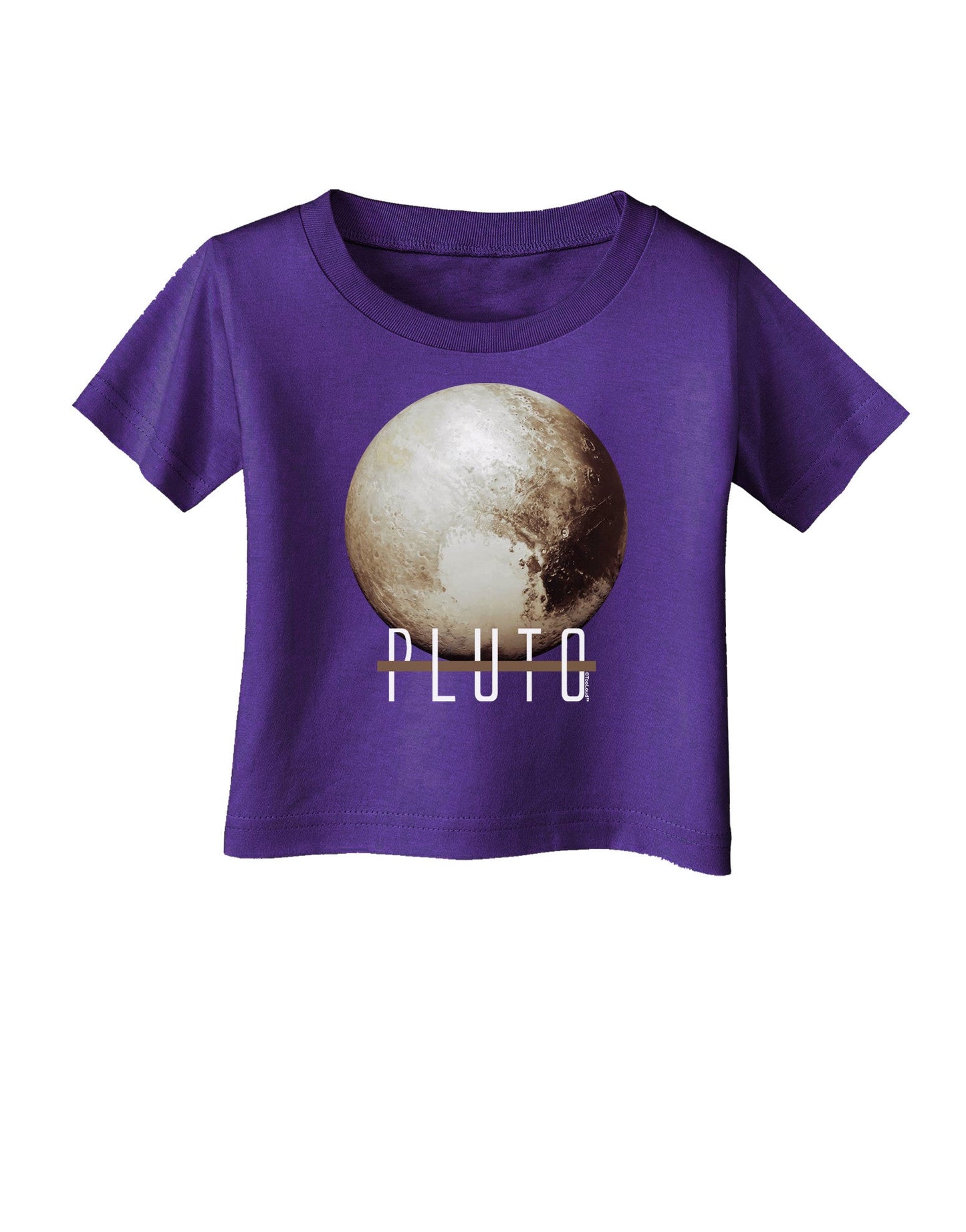 Planet Pluto Text Dark Infant T-Shirt Dark-Infant T-Shirt-TooLoud-Purple-06-Months-Davson Sales