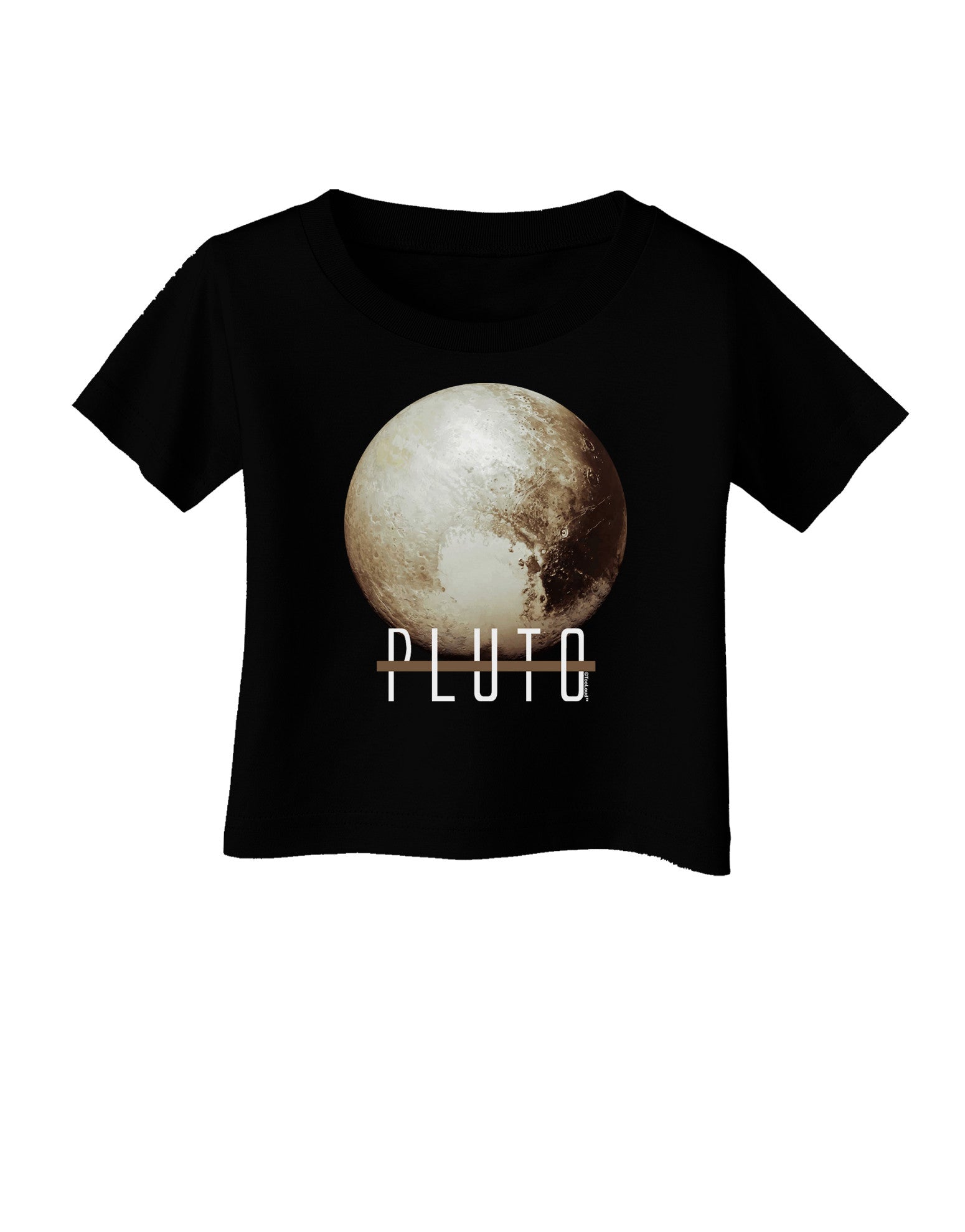 Planet Pluto Text Dark Infant T-Shirt Dark-Infant T-Shirt-TooLoud-Black-06-Months-Davson Sales