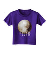 Planet Pluto Text Dark Toddler T-Shirt Dark-Toddler T-Shirt-TooLoud-Purple-2T-Davson Sales