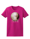 Planet Pluto Text Dark Womens Dark T-Shirt-TooLoud-Hot-Pink-Small-Davson Sales