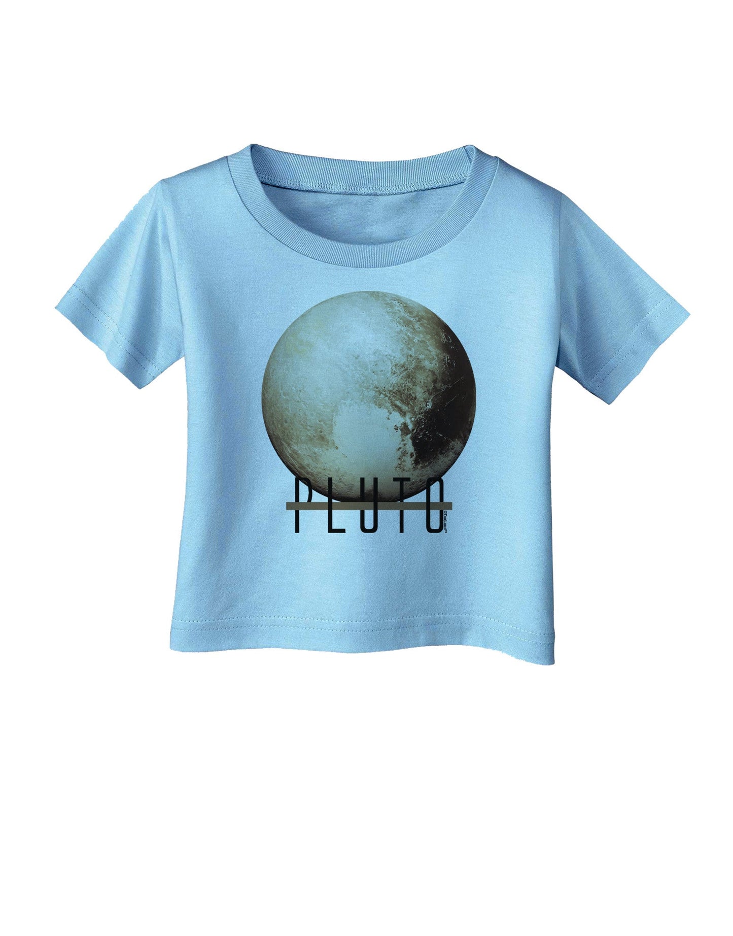 Planet Pluto Text Infant T-Shirt-Infant T-Shirt-TooLoud-Aquatic-Blue-06-Months-Davson Sales