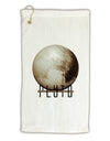 Planet Pluto Text Micro Terry Gromet Golf Towel 16 x 25 inch by TooLoud-Golf Towel-TooLoud-White-Davson Sales