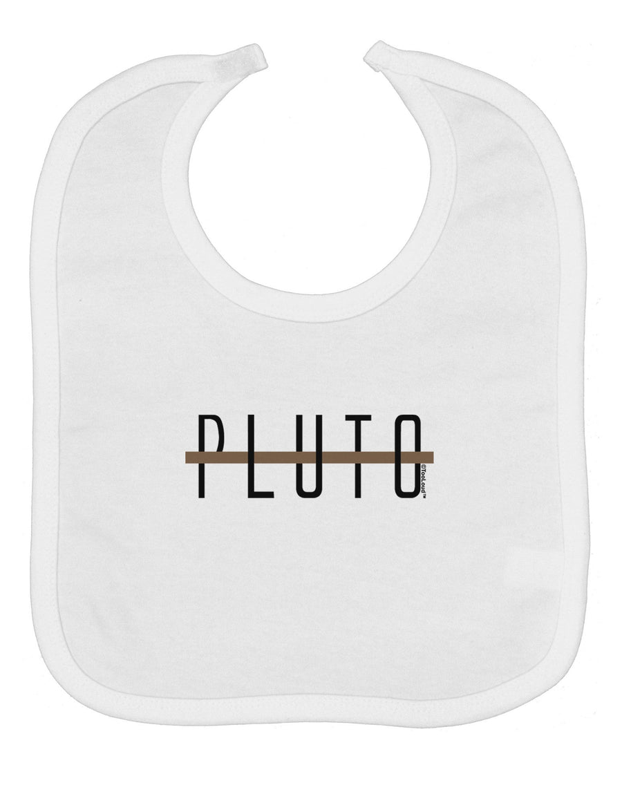 Planet Pluto Text Only Baby Bib