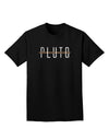 Planet Pluto Text Only Dark Adult Dark T-Shirt-Mens T-Shirt-TooLoud-Black-Small-Davson Sales