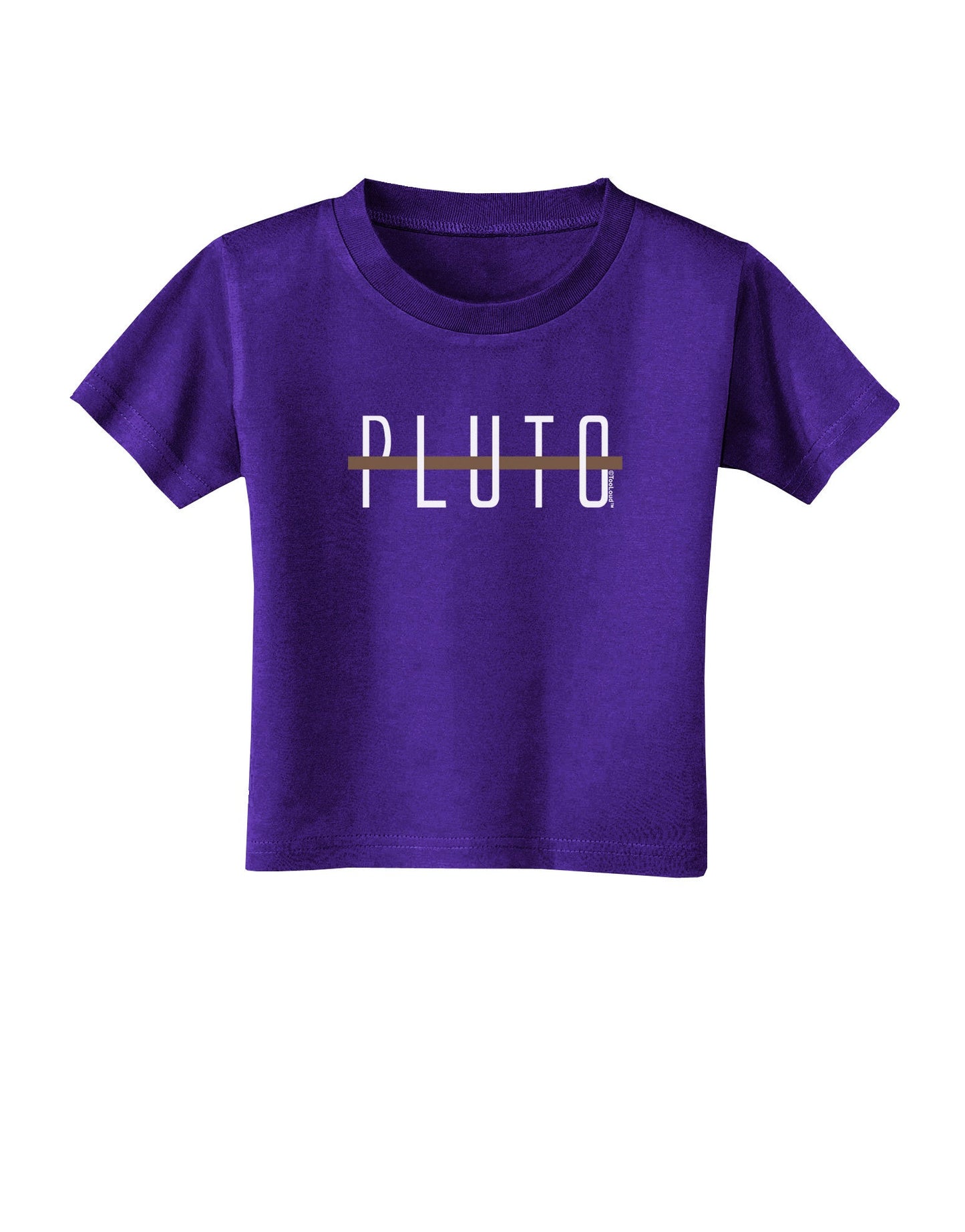Planet Pluto Text Only Dark Toddler T-Shirt Dark-Toddler T-Shirt-TooLoud-Purple-2T-Davson Sales