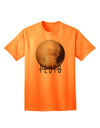 Planet Pluto Text - Premium Adult T-Shirt for Space Enthusiasts-Mens T-shirts-TooLoud-Neon-Orange-Small-Davson Sales